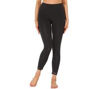 Merry Style Leggins 7/8 con Encaje para Mujeres Mallas Deportivas de Encaje Mujer Leggins para deporte fitness capri de viscosa Pantalones para verano MS10-342 (Negro,XL)