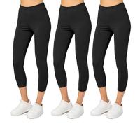 Merry Style Leggins Cortos Mujer 3/4 Algodón Deportivos Capri MS10-199 | Pantalones piratas suaves, elásticos y cómodos; mallas de algodón para yoga, gimnasio, deporte, fitness y uso diario