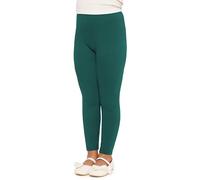 Merry Style Leggins de algodón para Niñas Mallas Deportivas Pantalones Largos Ropa Deportiva Leggings de niña MS10-225 (Verde Esmeralda, 134 cm)
