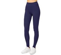 Merry Style Leggins Deportivos Mujer - Ropa Deportiva Mujer con Cintura Media, Leggings Flexibles, Suaves y Transpirables para Gimnasio, Pilates o Uso Diario MS10-143 (Azul Oscuro, XS)