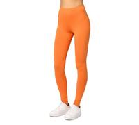 Merry Style Leggins Deportivos Mujer - Ropa Deportiva Mujer con Cintura Media, Leggings Flexibles, Suaves y Transpirables para Gimnasio, Pilates o Uso Diario MS10-143 (Naranja, XL)