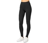Merry Style Leggins Deportivos Mujer - Ropa Deportiva Mujer con Cintura Media, Leggings Flexibles, Suaves y Transpirables para Gimnasio, Pilates o Uso Diario MS10-143 (Negro, XS)