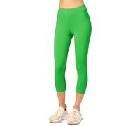 Merry Style Leggins Deportivos para Mujer Pantalones Piratas Suaves Elásticos Leggings de Algodón 3/4 Mallas de Mujer Confortables MS10-199 (Verde,L)