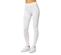 Merry Style Leggins Largos Deportivas Mujer Mallas con Cintura Elástica Leggins Mujer Vestir Suaves Flexibles, Transpirables Ideal para Todas Las Estaciones MS10-143 (Blanco, M)