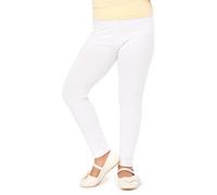 Merry Style Leggins Mallas Pantalones Largos Ropa Deportiva Niña MS10-130 (Blanco, 128 cm)