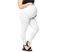 Merry Style Leggins Premamá Largos Mujer Tallas Grandes en Viscosa MS10-460 (Blanco, 4XL)