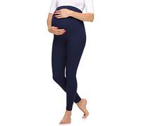 Merry Style Leggins Premamá Pantalones Largos de Mujer Mallas largas de Embarazo Pantalones para Mujer Embarazada MS10-297 (Azul Marino, XL)