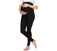 Merry Style Leggins Premamá Pantalones Largos de Mujer Mallas largas de Embarazo Pantalones para mujer embarazada MS10-297 (Negro, 4XL)