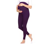 Merry Style Leggins Premamá Pantalones Largos de Mujer Mallas largas de Embarazo Pantalones para mujer embarazada MS10-297 (Ciruela, S)