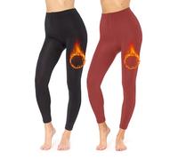 Merry Style Leggins térmicos Mallas Mujer inviernales Pantalón Leggings Polainas Vestir Calientes Ropa Mujer Invierno Outdoor Ropa MS-ATX-441 (4 Pares Negro/Vino, XL-XXL)