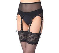 Merry Style Liguero de Encaje Lencería Sexy Ropa Interior Mujer MS10191GA (Carbón, M)