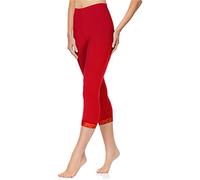 Merry Style Mallas 3/4 para mujeres Leggins con Encaje de Mujer Leggings pirata Pantalón Capri Deporte pantalones para primavera y verano Malla corta MS10-224 (Rojo, L)