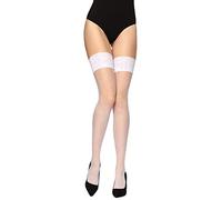 Merry Style Medias de Rejilla para mujer Autoadhesivas de Red Malla Lencería Sexy para Mujeres Underwear Pantys Tights MSSS003 (Negro-2, XS/S (32-38))