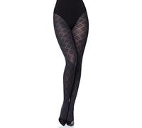 Merry Style Medias Opacas para mujeres con Estampado Pantys Medias con dibujos Lencería liguero Sexy Mujer MS 328 60 DEN (Grafito, L)