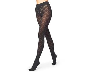 Merry Style Medias Opacas para mujeres con Estampado Pantys Medias con dibujos Lencería liguero Sexy Mujer MS 328 60 DEN (Grafito, M)