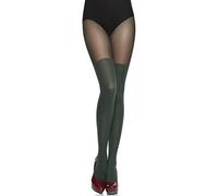 Merry Style Medias Panty con Estampado Lencería Sexy Mujer MS 387(Verde Botella, S)