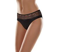 Merry Style Mujer Bragas Slip de Encaje Bóxer Ropa Interior Braga de Algodón Bañador para Mujeres Panties Lace MSGAB21 (Negro, 38 (Talla del Productor: M))