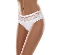 Merry Style Mujer Bragas Slip de Encaje Bóxer Ropa Interior Braga de Algodón Bañador para Mujeres Panties Lace MSGAB21 (Blanco, 38 (Talla del Productor: M))