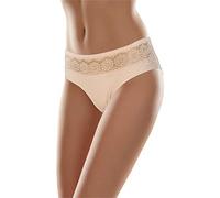 Merry Style Mujer Bragas Slip de Encaje Bóxer Ropa Interior Braga de Algodón Bañador para Mujeres Panties Lace MSGAB21 (Beige, 42 (Talla del Productor: XL))