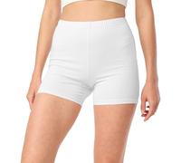 Merry Style Pantalones Cortos para Mujer Mallas Cortas Deportivas Shorts de algodón MS10-392 (Blanco, S)