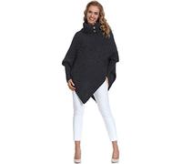 Merry Style Poncho Ropa Mujer M83N4 (Grafito, One size)