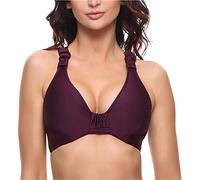 Merry Style Sujetador de Bikini Parte de Arriba Bañador Top Deportivo Mujer P750S (Grape Brillo, EU 75 C = ES 90 C)