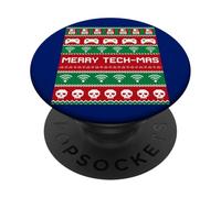 Merry Tech-Mas Disquete WiFi Videojuegos PopSockets PopGrip Adhesivo