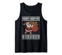 Merry Woofmas, Perro Salchicha de Navidad, Perro Salchicha Papá Noel Camiseta sin Mangas