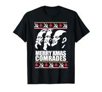 Merry Xmas Comrade Suéter Feo de Navidad Marx Angels Lenin Camiseta gráfica económica