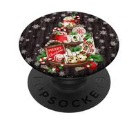 Merry Xmas Decor with Cute Snowflake Pattern For Christmas PopSockets PopGrip Adhesivo