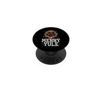 Merry Yule - Winter Solstice - Holly Pentagram - Gift PopSockets PopGrip Adhesivo