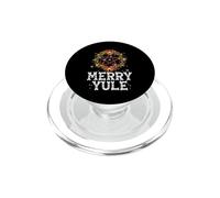 Merry Yule - Winter Solstice - Holly Pentagram - Gift PopSockets PopGrip para MagSafe