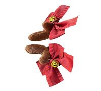 MerryChristmas - Diadema con lazo, cuernos, accesorios para el pelo, accesorios para el cabello de vacaciones, suministros para fiestas, lazos para el pelo para niños, pinzas para el pelo festivas,