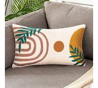 Merrycolor 2 Piezas Bordado Funda de Cojine,Fundas Cojines Decorativas de cojín para sofá con Cremallera Cubierta, Funda de Almohada del Sofá Throw Cojín para Sala de Estar (Patrón 2, 12 * 20)