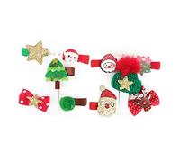 MERRYHAPY 10piezas Horquillas De Navidad Para Niño Niña Decoración De Pelo De Campana De Cuento Accesorios Festivos Para Fiestas y Celebraciones