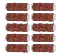 MERRYHAPY 10rollos Hilo Encerado para Cuero Hilo Plano de Poliéster Resistente para Costura Manual Reparación de Zapatos Encuadernación y Artesanía de Cuero