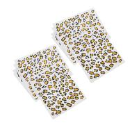 MERRYHAPY 12 Piezas 12 Tatuajes Temporales de Leopardo Purpurina, Pegatinas Hidrográficas para Cuerpo, 12 Piezas, Adhesivo Suave y Seguro para Piel, Ideales para Fiestas, Halloween y Eventos