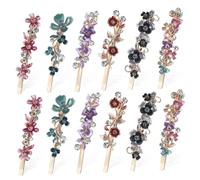 MERRYHAPY 12piezas Decorativas De Flores Para Cabello Pasadores Elegantes De Mujer y Niñas Accesorios De Boda y Fiesta