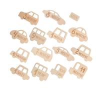 MERRYHAPY 15piezas Tarjetas De De Madera para Bebés De Diseño Único Accesorios para Fotografía Mensual y Decoración De Habitaciones Seguro Astillas para Capturar Recuerdos del Primer
