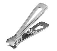 MERRYHAPY 1pieza Cortaúñas De Acero Inoxidable Para Manicura Clip De Uñas Ergonómico Para Manos y Pies Herramienta De Cuidado Personal Plateado