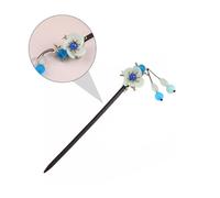MERRYHAPY 1pieza Horquilla De Madera Retro Cristales y Flores De Agata Para Peinados Tradicionales Accesorios Para Cabello Adornos De Estilo Chino