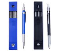 MERRYHAPY 2 Conjuntos de Lápices Mecánicos Metálicos para Dibujo y Marcado, Diseño Ergonómico Antideslizante, Ideales para Carpintería y Oficina