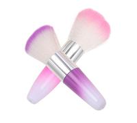 MERRYHAPY 2 Piezas Cepillo para Uñas Polvo Rosa y Morado Suave para Limpieza Polvo Uñas Acrílicas Herramienta Manicure Profesional y DIY Casa