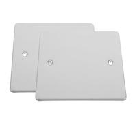 MERRYHAPY 2 Piezas de Placa de Pared Cuadrada de Acero Inoxidable Plata para Interruptores y Tomas de Corriente, Acabado sin Costuras, Adecuado para Hogar y Oficina