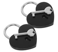 MERRYHAPY 2 Piezas Mini Candado de Metal con Forma de Corazón para Libros y Diarios, con Llave, Diseño Elegante y Resistente, Adecuado para San Valentín y Organización