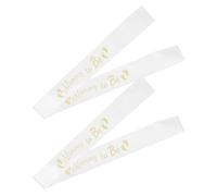 MERRYHAPY 2 Piezas Sash para Mamá Embarazada Elegante Blanco Satén Banda para Shower y Sesión de Maternidad Decoración Ligera y Cómoda para Futuras Mamás Juego