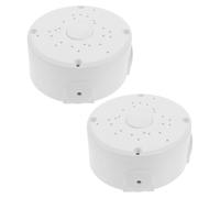 MERRYHAPY 2 Piezas Soporte de Pared para Cámara Exterior Diseño Multihueco y Plástico Resistente, Caja de Conexiones de Color Claro para Entornos al Aire Libre y Comunidades