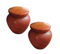 MERRYHAPY 2 Piezas Urnas Pequeñas de Madera y Personas, Mini Urna Ligera Superficie Lisa para Uso Memorial y Almacenamiento Seguro