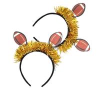 MERRYHAPY 2 Unidades Diademas Deportivas con Tiras Brillantes Accesorios de Fútbol Ajustables para Fiesta Celebración Deportiva y Carnaval Banda para Cabeza Unisex para Edades