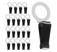 MERRYHAPY 20 Clips para Difusores de Fragancia para Coche Diseño Seguro y Ángulo Ajustable, Soporte Metálico Negro para Rejilla de Ventilación en Automóvil y Oficina